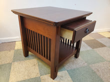 Load image into Gallery viewer, American Signature End Table With Drawer and Pull Out Drawer Shelf
