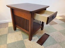 Load image into Gallery viewer, American Signature End Table With Drawer and Pull Out Drawer Shelf
