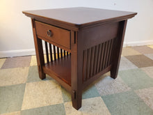 Load image into Gallery viewer, American Signature End Table With Drawer and Pull Out Drawer Shelf
