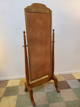 Load image into Gallery viewer, Vintage Oak Cheval Dressing Mirror
