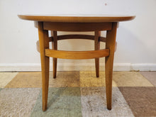 Load image into Gallery viewer, Mid Century Modern Walnut Round End Table - Lamp Table
