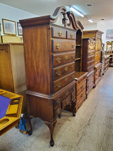 Load image into Gallery viewer, Vintage Mahogany Highboy Chest – 10 Drawers – Chest On Chest
