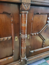 Load image into Gallery viewer, Antique Victorian Sideboard Buffet Server With Mirror and Marble Top - Has Key
