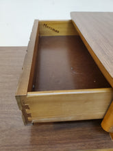 Load image into Gallery viewer, Mid Century Modern Step Back End Table With Drawer By Mersman Furniture
