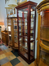 Load image into Gallery viewer, Vintage Cherry Curio Display Cabinet By Pulaski Furniture
