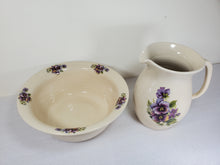 Load image into Gallery viewer, Vintage Hand Turned Pitcher and Wash Basin – Yesteryears Marshall Texas - Chamber Set
