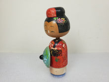 Load image into Gallery viewer, Vintage Japanese Kokeshi Wooden Doll 5” Bobble Head
