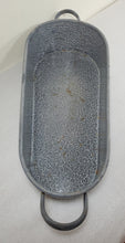 Load image into Gallery viewer, Vintage Gray Enamelware Roasting Pan – Hare Pan – Elongated - Narrow And Wide Side
