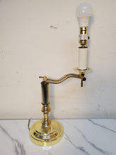 Load image into Gallery viewer, Vintage Brass Candlestick Desk Lamp With Adjustable Arm

