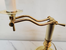 Load image into Gallery viewer, Vintage Brass Candlestick Desk Lamp With Adjustable Arm

