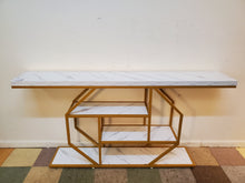 Load image into Gallery viewer, Modern Faux Marble 4 Tier Accent Table - Plantstand - Display Shelf
