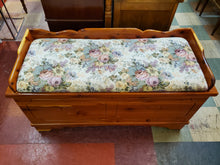 Load image into Gallery viewer, Solid Cedar Chest - Blanket Chest Bench With Removable Cushion - Key and Castor Wheels
