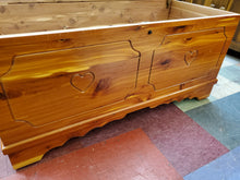 Load image into Gallery viewer, Solid Cedar Chest - Blanket Chest Bench With Removable Cushion - Key and Castor Wheels
