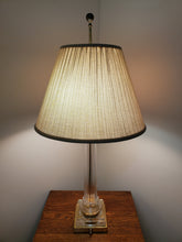 Load image into Gallery viewer, Vintage Clear Glass Column Lamp With Brass Base
