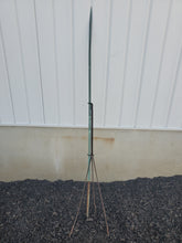 Load image into Gallery viewer, Antique Lightning Rod With Twisted Wrought Iron Tripod Stand
