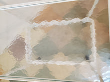 Load image into Gallery viewer, Vintage White Metal Bar Cart With Glass Shelves
