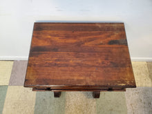 Load image into Gallery viewer, Antique Cherry Side Table With Bobbin Turned Legs and Drawer
