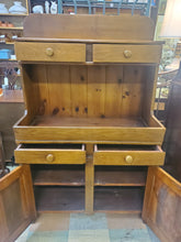 Load image into Gallery viewer, Antique Pine Bucket Bench Dry Sink Cabinet
