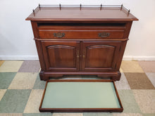 Load image into Gallery viewer, Vintage Cherry Buffet Server With Pull Out Tray - Key Included Features Brass Gallery
