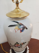 Load image into Gallery viewer, Pair Vintage Asian Style Chinoiserie Table Lamps With Birds And Flowers
