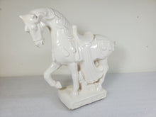Load image into Gallery viewer, Mid Century Modern White Ceramic Tang Dynasty Horse Figurine
