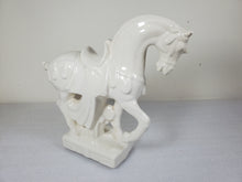 Load image into Gallery viewer, Mid Century Modern White Ceramic Tang Dynasty Horse Figurine
