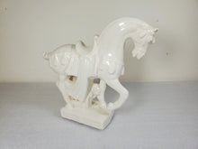 Load image into Gallery viewer, Mid Century Modern White Ceramic Tang Dynasty Horse Figurine
