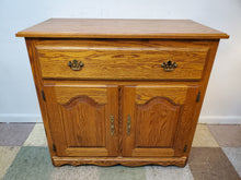 Load image into Gallery viewer, Oak Buffet Server Cabinet
