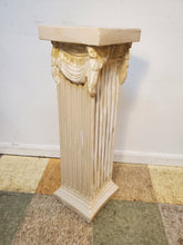 Load image into Gallery viewer, Vintage Plaster Column Pillar – Pedestal Plantstand
