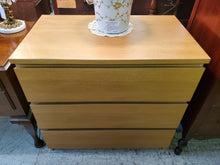 Load image into Gallery viewer, Modern 3 Drawer Dresser With Wood Veneer

