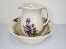 Load image into Gallery viewer, Vintage Hand Turned Pitcher and Wash Basin – Yesteryears Marshall Texas - Chamber Set
