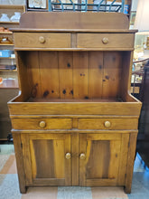 Load image into Gallery viewer, Antique Pine Bucket Bench Dry Sink Cabinet
