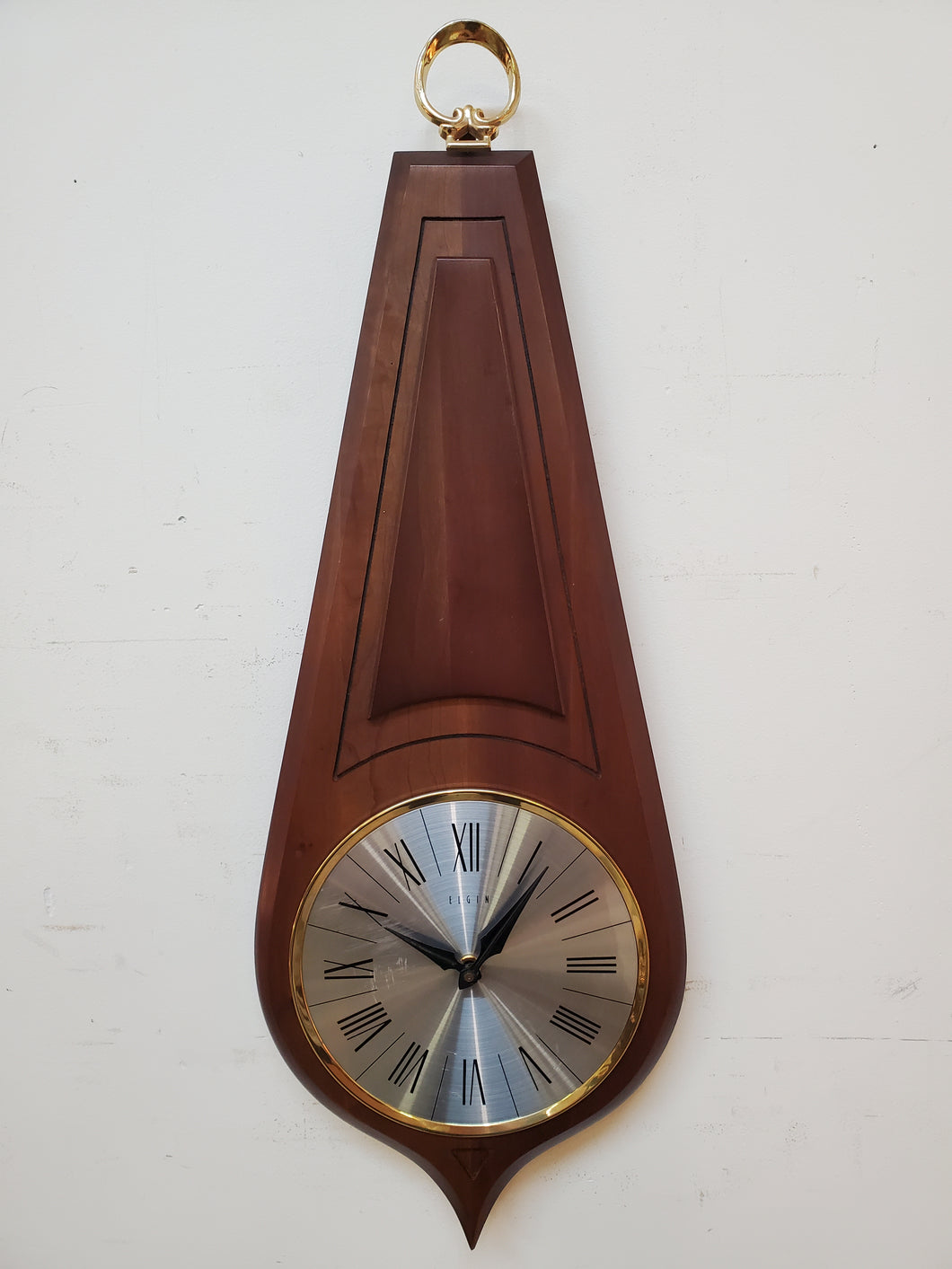 Mid Century Modern Elgin Tear Drop Wall Clock