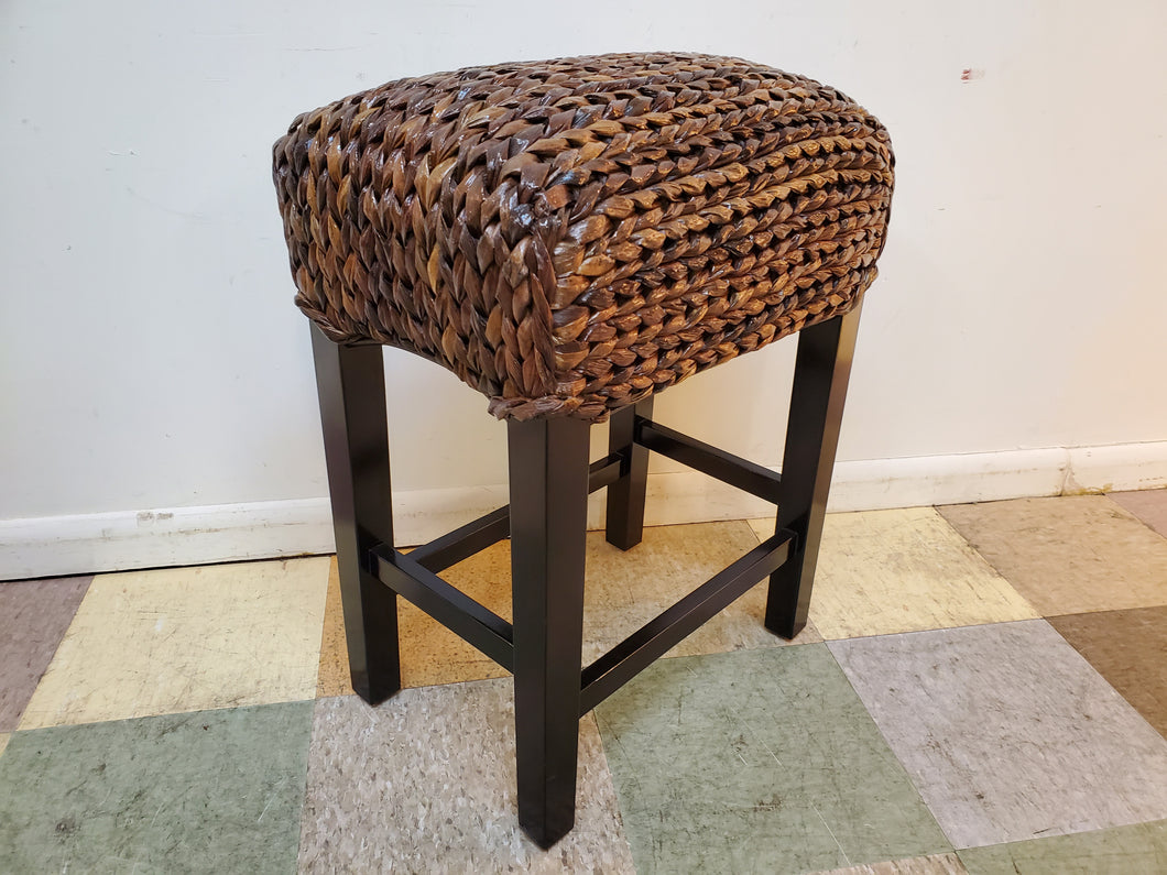 Hand Woven Modern Seagrass Backless Counter Stool By Birdrock Home