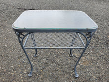 Load image into Gallery viewer, Vintage Wrought Iron Side Table With Glass Top By Solebury
