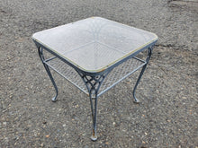 Load image into Gallery viewer, Vintage Wrought Iron Cocktail Coffee Table With Glass Top By Solebury
