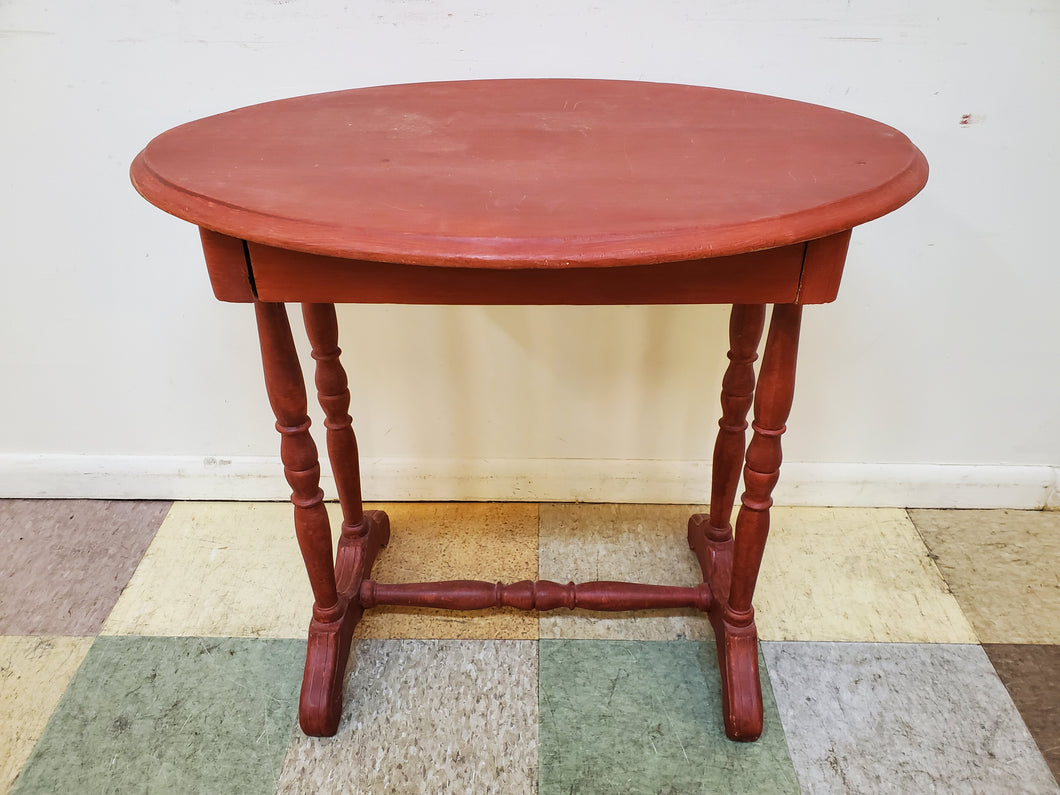 Antique Washstand With Drawer - Painted Red