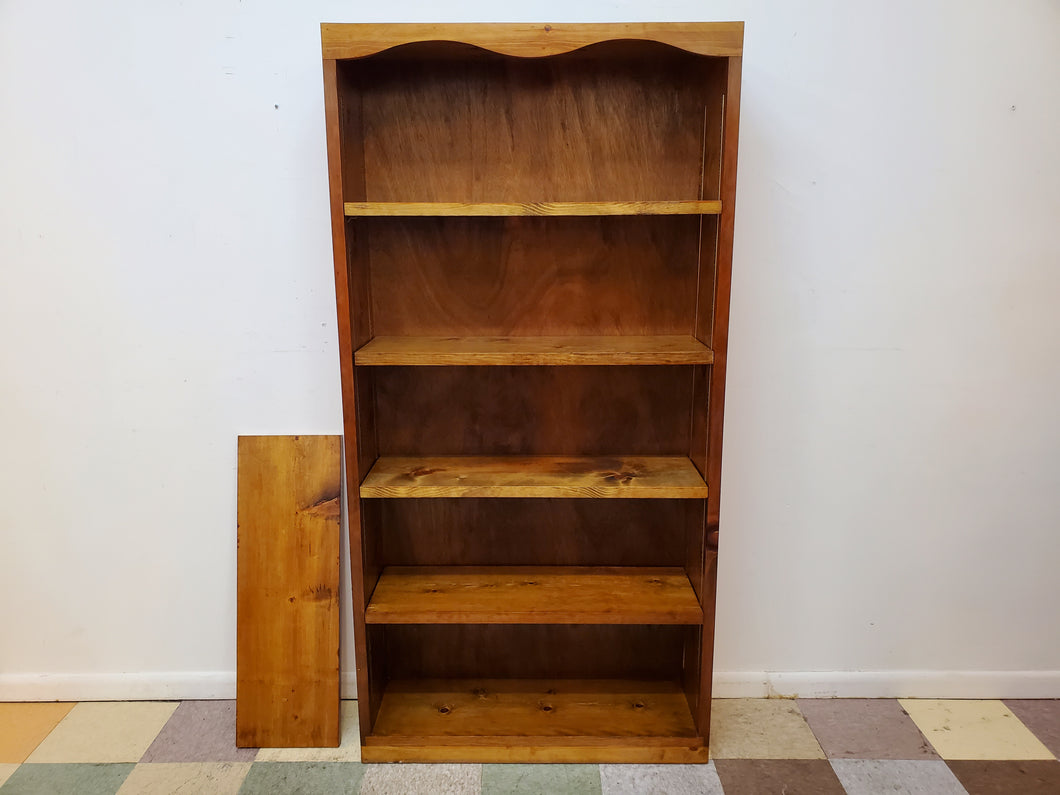 Tall Pine Bookshelf With Adjustable Shelves