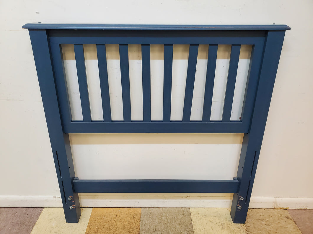 Blue Slat Single - Twin Wooden Headboard