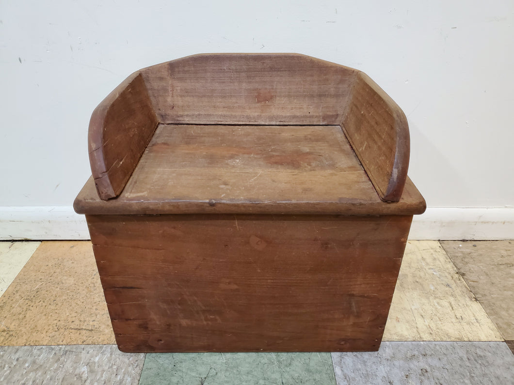 Antique Primitive Box Wagon Seat With Storage - Bench