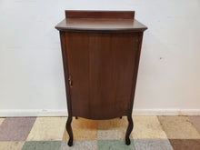 Load image into Gallery viewer, Antique Mahogany Sheet Music Cabinet With Talon Feet - Bow Front
