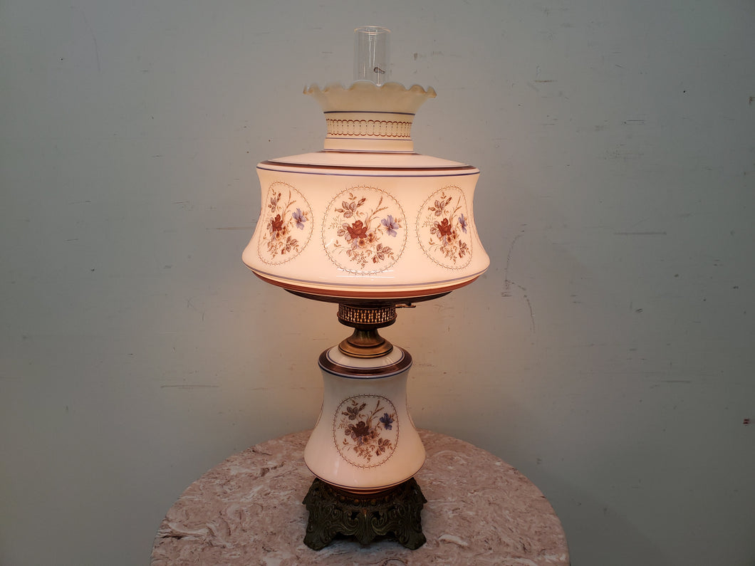 Vintage Hurricane Style Table Lamp