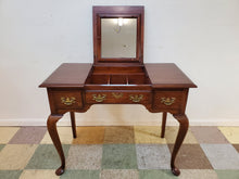 Load image into Gallery viewer, Vintage Cherry Queen Ann Style Makeup Vanity By Colonial Manor
