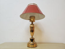 Load image into Gallery viewer, Vintage Brass Toleware Table Lamp
