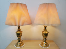 Load image into Gallery viewer, Pair Vintage Brass Table Lamps
