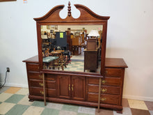 Load image into Gallery viewer, Vintage Solid Chery Triple Dresser With Mirror - 12 Drawers
