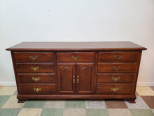 Load image into Gallery viewer, Vintage Solid Chery Triple Dresser With Mirror - 12 Drawers
