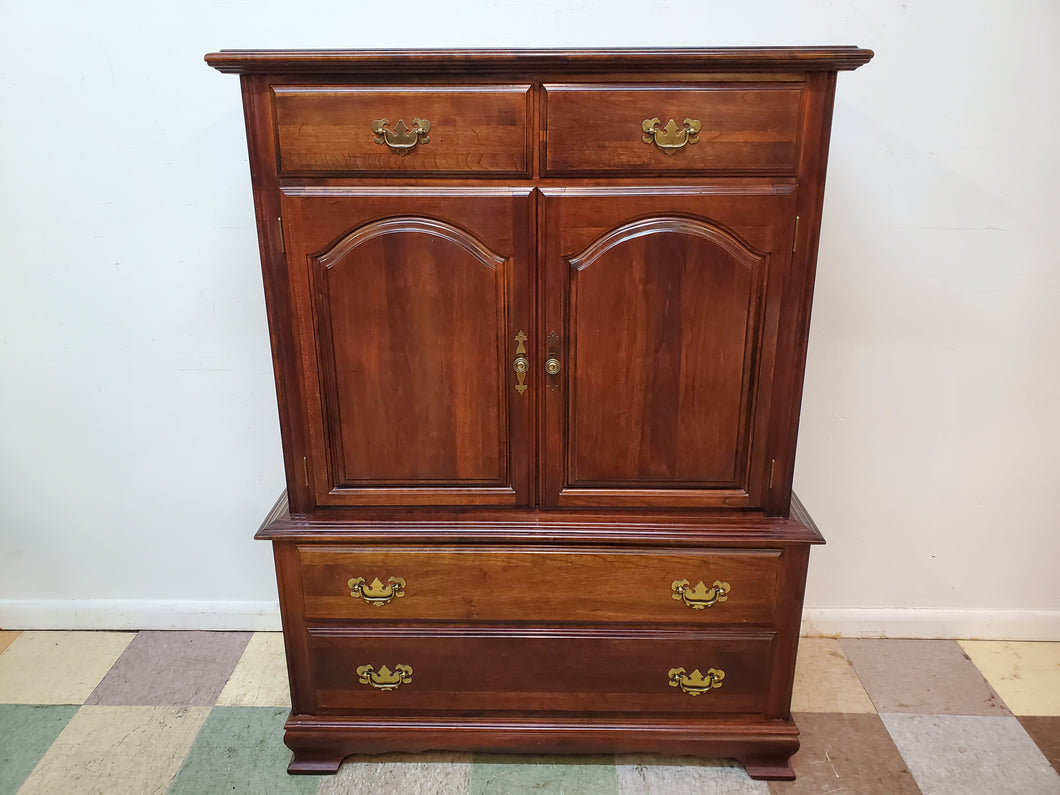 Vintage Solid Cherry Chest Of Drawers - Armoire Door Chest