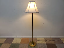 Load image into Gallery viewer, Vintage Brass Swing Arm Floor Lamp With Tulip Base
