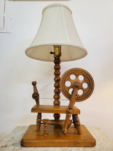 Load image into Gallery viewer, Vintage Spinning Wheel Table Lamp
